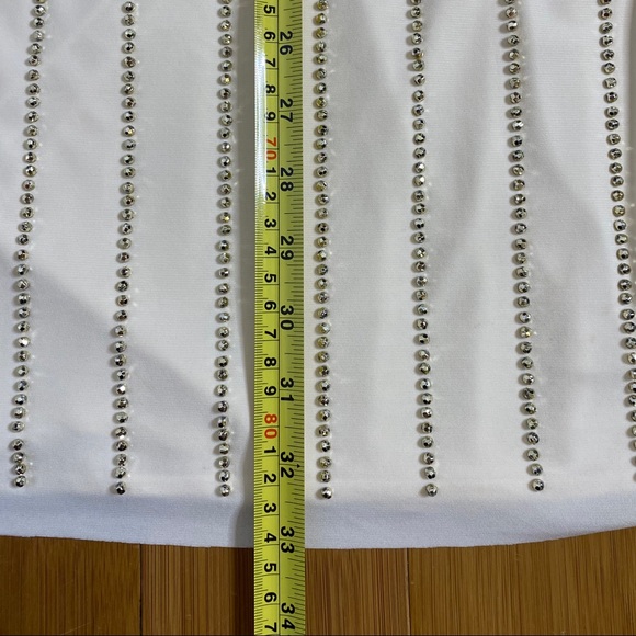 Betsy & Adam studded halter dress gold/cream 6 - Picture 7 of 7